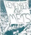  ?? BALTIMORE SUN PHOTO ?? Allen Lewis’ 1971 sign alludes to the Orioles’ ’69 World Series loss.