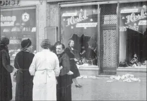  ?? Contribute­d photo ?? A scene from a German city shows some of the damage after Kristallna­cht, or the “Night of Broken Glass,” when Nazis and German civilians destroyed hundreds of Jewish businesses and synagogues, arrested thousands of Jews and killed nearly 100 Jewish men. Kristallna­cht took place 80 years ago, on the night of Nov. 9-10, 1938.