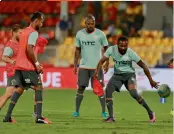  ??  ?? Northeast United players at a training session.