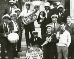  ??  ?? Free-wheeling line-up: Paul Barbarin’s Onward Brass Band in Connecticu­t