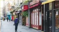  ?? BARCROFT MEDIA/GETTY IMAGES ?? Closed cafes in Covent Garden, London, UK