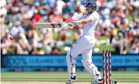  ?? Walter/Getty Images ?? Joe Root of England hits out during the first Test against New Zealand. Photograph: Phil