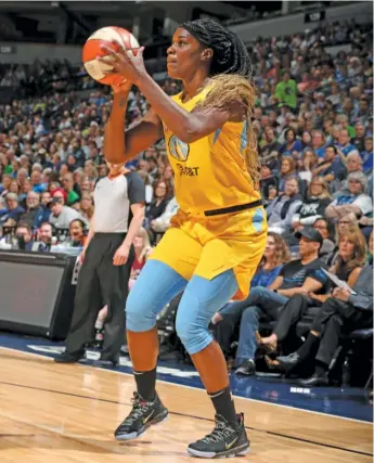  ?? DAVID SHERMAN/GETTY IMAGES ?? Forward Jantel Lavender has started 12 of 13 games for the Sky (6-7).