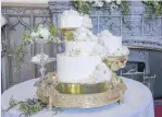  ?? PHOTO: GETTY IMAGES ?? The wedding cake was made by by Claire Ptak of Londonbase­d bakery Violet Cakes in Windsor Castle.