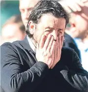  ??  ?? Dundee boss Paul Hartley must find a way of guiding the Dens Park men to safety.