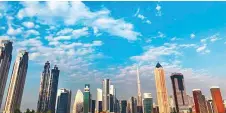  ?? Clint Egbert/Gulf News ?? A partly clear sky in Dubai yesterday. Cloud cover is likely to increase in some parts of the country today.