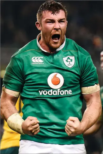  ??  ?? Peter O’Mahony celebrates Ireland’s win over Australia. A bit like I felt when Black Friday was over.