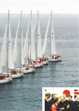  ??  ?? LEFT: Mervyn raced solo in the 2019 Mailasail AZAB aboard his cutter rigged Bowman 40, Arethusa of Yealm. The race was also a qualifier for the OSTAR