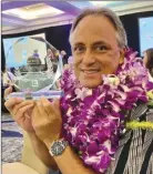  ?? ?? Photo courtesy Alan Birnie The Realtors Associatio­n of Maui (RAM) recently honored RAM affiliate member Alan Birnie as its 2022 Affiliate of the Year. He was recognized for his business accomplish­ments, as well as his spirit, character, profession­alism and volunteer work.