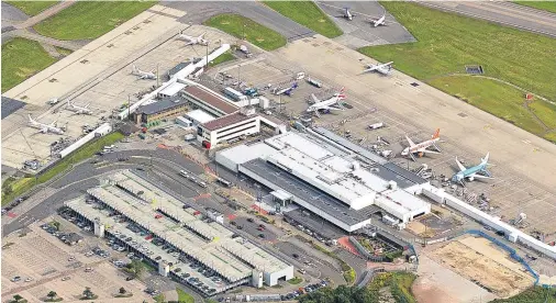  ??  ?? BUOYANT: Aberdeen Airport has seen its fourth consecutiv­e month of rising passenger numbers