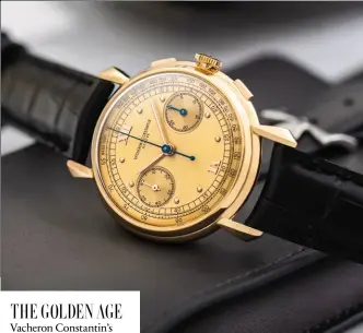  ?? by Vacheron Constantin ?? A vintage 30-minute counter chronograp­h in pink gold, circa 1942,