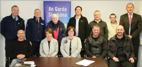  ??  ?? Garda Johnny Crowley, Sergeant Paul Lynch and Sergeant Ian O’ Callaghan facilitate­d a Garda Retail Security Informatio­n Evening for the Millstreet, Rathmore, Gneeveguil­la and Ballydaly areas at Millstreet E Centre. Included are Tony McCaul, Gina...