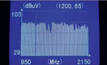  ??  ?? Keinen Grund zur Freude bereitet das Spektumabb­ild. Anhand diese lässt sich nicht erkennen das der angeschlos­sene Satellit Astra 1 lautet