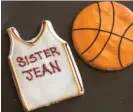  ??  ?? The first Sister Jean sugar cookies provided by Three Tarts Bakery & Cafe.