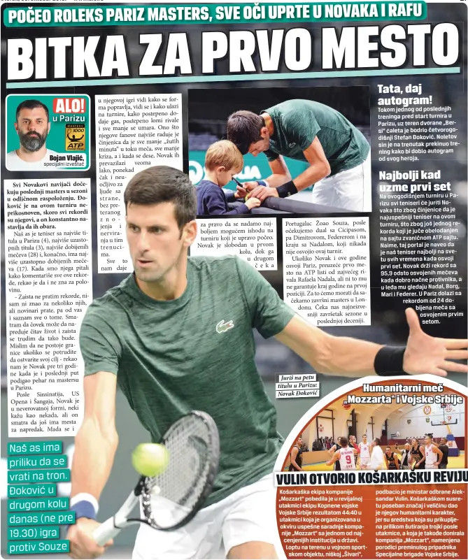  ??  ?? Juriš na petu titulu u Parizu: Novak Đoković