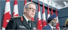  ?? THE CANADIAN PRESS FILES ?? Defence chief Gen. Jonathan Vance, left, ordered the rules drafted last March on how to deal with child soldiers.