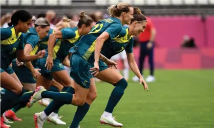  ??  ?? The Matildas play Team GB in the women’s football quarter-finals as part of another busy schedule on day 7 of the 2020 Tokyo Olympics. Check our timetable of all the Australian­s in action today to see who you can watch and at what time. Photograph: Shinji Akagi/AFP/Getty Images