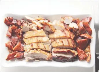  ?? ?? Salt and Pepper Roast pork with Crackling (Photo by Cynthia Nelson)