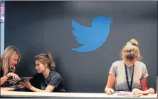  ?? Picture: BLOOMBERG ?? LOOK AT THIS: Attendees visit the Twitter Inc exhibition stand at the Dmexco digital marketing conference in Cologne, Germany, on Wednesday.