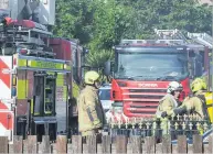  ??  ?? Emergency response Three fire appliances raced to the scene to tackle the blaze