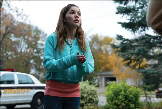  ?? PHOTO COURTESY LIFETIME ?? Katie Douglas stars in “The Girl Who Escaped: The Kara Robinson Story,” as the teen who survived abduction and assault by a serial killer.