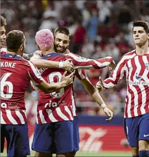  ?? FOTO: EFE ?? El conjunto colchonero pasó por encima del Cádiz y ya es segundo en LaLiga