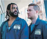  ?? ARIEL NAVA / LIONSGATE VIA AP ?? Co-writers Daveed Diggs, left, and Rafael Casal in a scene from Blindspott­ing.