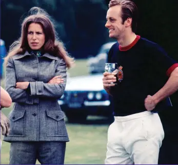  ??  ?? Y C N E G A S E R P O T H P A H P L A : e r u t c i P Dashing: Andrew Parker Bowles with Princess Anne in 1971