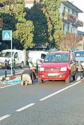  ??  ?? Brendola L’incidente più grave ieri mattina in via Croce