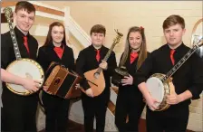  ??  ?? The Kilshannig instrument­al music group of Darragh O’Shea, Sheia Kavanagh, Aoife Turner, Mark O’Shea and Eoin Turner were thrilled to reach the Munster Scór na nÓg Finals.