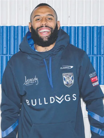  ?? ?? Former Melbourne Storm star Josh Addo-carr in Canterbury Bulldogs colours as he prepares for the 2022 NRL season.