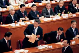  ?? ANDY WONG/AP ?? CRACKING THE WHIP Xi Jinping during a National People’s Congress session in March 2018