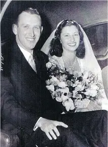  ??  ?? Jack and Dorothy Urie on their wedding day in September 1946.