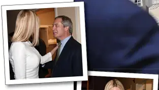  ??  ?? BRIT ABROAD: Nigel Farage checks his appearance ahead of his US speech and is greeted by president’s daughter Ivanka Trump