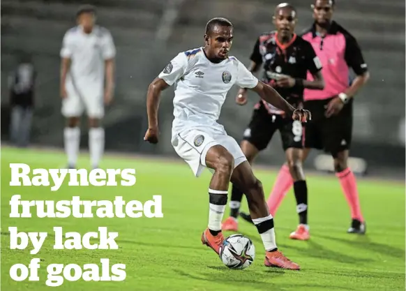  ?? /LEFTY SHIVAMBU / GALLO IMAGES ?? Iqraam Rayners of SuperSport United says he wants to rediscover the form that made the club recruit him from Stellenbos­ch, where he was scoring regularly.