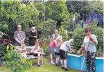  ??  ?? MATES Grace Edwards and volunteers at their Great Yarmouth community garden