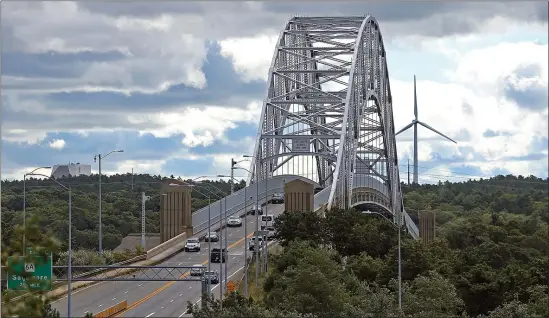  ?? MATT STONE — BOSTON HERALD, FILE ?? The state’s congressio­nal delegation is asking the Biden administra­tion to award a $1 billion pending grant to support replacemen­t of the Bourne and Sagamore (pictured above) Bridges.