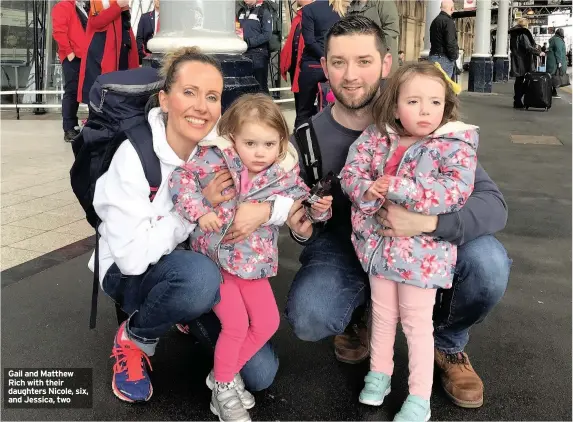  ??  ?? Gail and Matthew Rich with their daughters Nicole, six, and Jessica, two