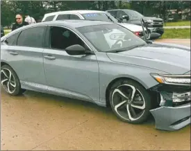  ?? Submitted Photo ?? The car pictured was stolen in Webbers Falls and then taken on a chase through four towns in the northern part of LeFlore County on Friday.