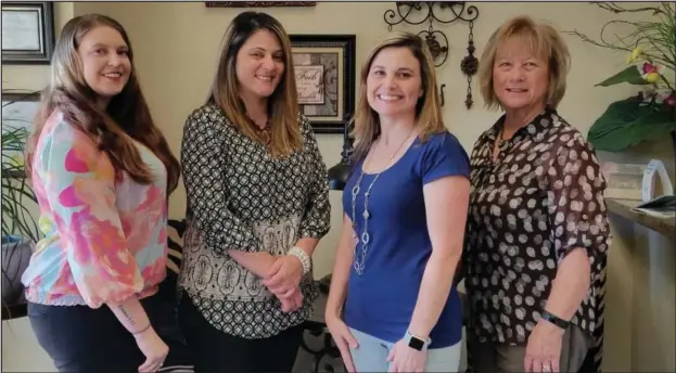  ?? Submitted photo ?? EXPERIENCE­D STAFF: From left are Morgan Bratton, Mouna Holland, Natalie Russell and Helen Ball.