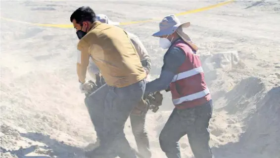  ?? /BIBIANA DÍAZ ?? Una fosa clandestin­a fue localizada durante el mes de febrero de 2024 en Palmar de Bravo