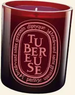  ??  ?? DIPTYQUE TUBEREUSE CANDLE 300G, £62