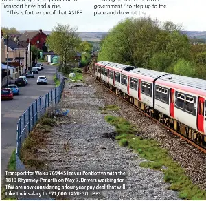 ASLEF recommends £71,000 pay deal for TfW drivers ay deal for TfW ...