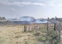  ??  ?? Rastros del último incendio de pastizales registrado en esta localidad.