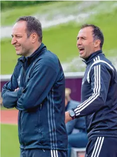  ?? Archivfoto: Horst Hörger ?? Holger Bachthaler (links) und Herbert Sailer werden in der kommenden Saison den SSV Ulm 1846 Fußball trainieren.