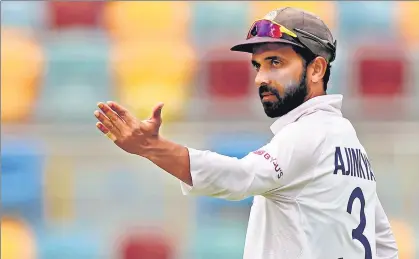  ?? AFP ?? Ajinkya Rahane says his captaincy preparatio­ns began from the warm-up games and it was from there that he thought of setting the leg-side trap for the Aussies.