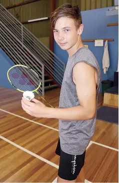  ??  ?? Aiden Smythe has been playing badminton for four years now and hopes to see more players take up the sport.