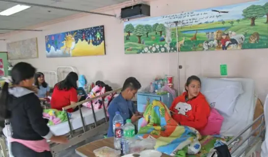  ??  ?? ART THERAPY – The Baguio General Hospital and Medical Center with the Fernado R. Bautista Foundation believe the sick can also be healed through the arts with paintings adorning walls of the pediatric ward in the hope of a faster recovery. Photo by Milo Brioso
