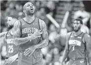  ?? Karen Warren / Staff photograph­er ?? Rockets forward P.J. Tucker (17) came up one point shy in the voting for the NBA’s All-Defensive team.