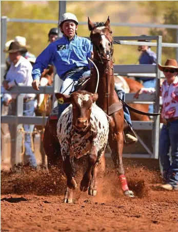  ?? PHOTO: CONTRIBUTE­D ?? UP-AND-COMER: Kobe Miller will be one of the riders to watch at the Warwick Junior Rodeo